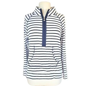 Coolibar SPF 50 Sun Protection Zip Striped  Pullover Top Size S